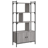 Regal za knjige s vratima boja hrasta 76,5x30x154,5 cm drveni