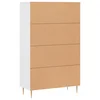 Visoka komoda bijela 69,5 x 31 x 115 cm od konstruiranog drva