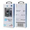 TB USB A/C - USB C kabel 1,2 m. Črna