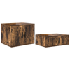 Ormarić za pohranu 2 pcs Dimljeni hrast 118 x 41 x 40 cm