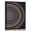 Plakat Mandala z vzorcem sonca v vijoličnih odtenkih - 30x45 black