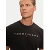 Tommy Jeans Majica Linear Logo DM0DM20744 Črna Regular Fit