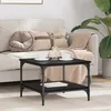 Kava Stol Crni hrast 55 x 55 x 40 cm Konstruirano drvo