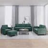 4-dijelni set sofa tamnozeleni baršunasti
