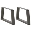 Noge za klub stolić V-oblika 2 kom antracit 60 x (30-31,3) cm čelik