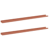 Polica na zidu 2 pcs Crvena 115 x 9 x 3 cm Konstruirano drvo