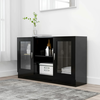 Vitrina crna 120 x 30,5 x 70 cm konstruirano drvo