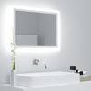 VIDAXL kopalniško ogledalo z LED iverno ploščo (60x8,5x37cm), belo