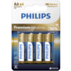 Philips LR6M4B/10 - 4 kom. alkalne AA baterije PREMIUM ALKALINE 1,5V 3200mAh