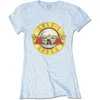 Guns N Roses Classic Bullet Logo (Skinny Fit) Powder Blue S Ženske Majica