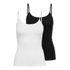 ONLY Top LOVE SINGLET 2PACK JRS, črna, bela