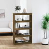 vidaXL Knjižna omara/pregrada medeno rjava 80x30x135,5 cm borovina
