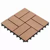 vidaXL Tla za teraso 11 pcs Rjava 30 x 30 cm WPC
