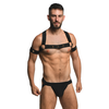 Master Series Rave Harness Elastic Chest Harness with Arm Bands L/XL