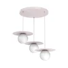 Luster na sajli FLAT 3xE27/15W/230V krem boje