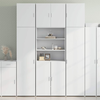 Visoka komoda bijela 80 x 42,5 x 249 cm od konstruiranog drva