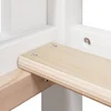 Visoki krevet s krovom bijeli 90 x 190 cm od masivne borovine