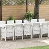 Vidaxl Komplet za jedilnico v vrtu 17 pcs Bela Polt rattan