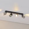 Luminex Stropni žaromet Demia, črn/nikljev, dolžina 66 cm, GU10 - Dnevna soba/jedilnica - Sodobni - črna, nikljevo - Kovina