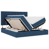 Krevet s od storage s uzglavljem Plava 180 x 200 cm Tkanina
