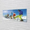 tulup.si Slika na akrilnem steklu Smučarjev zimske gore 140x70 cm 4 obešalnika