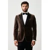 BOSS enoredni suknjič moški velur H-Hutson-Tux-Pk-264