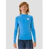 Rip Curl Icons Uv Brushed Kids Longsleeve Rash Guard blue gum