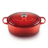 Casserole kozica SIGNATURE 31 cm, 6,3 l, ovalna, CERISE, lito železo, Le Creuset