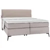 Hom`in POSTELJA BOXSPRING 200 cm x 200 cm , tekstil svetlo siva, bež
