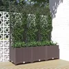 Vrtna žardinjera s rešetkom smeđa 120x40x136 cm PP