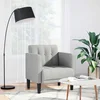 Sofa s naslonima za ruke, siva, 53 cm, tkanina