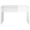 Set toaletnog stolića sjajni bijeli 86,5x35x136 cm