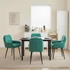 Trpezarijske stolice 4 pcs Baršun Tirkizna 59 x 59,5 x 90 cm