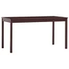 Vidaxl Jedilna miza temno rjava 140x70x73 cm borovina