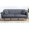 Atelier Del Sofa Raztegljiv kavč s tremi sedeži, Aria - temno siva