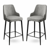 HANAH HOME Set 2 barske stolice Enox Grey Black