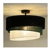 Duolla - Plafonski luster TRIO 1xE27/15W/230V prečnik 45 cm crna/zelena/bela