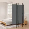Sobna pregrada s 4 panela antracit 160x220 cm od tkanine