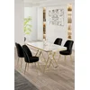 Hanah Home Set Trpezarijski sto i 4 stolice, Crno-beli