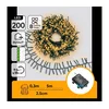 Aigostar - LED spoljni božićni niz 200xLED/8 funkcija 3xAA 5,3m IP44 topla bela