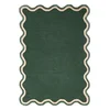 Temno zelena ročno tkana preproga iz mešanice volne 120x170 cm Rivo Wool – Flair Rugs