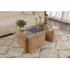 Hanah Home Klub sto Vetrino, 105x65x40cm, Braon