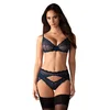 Obsessive Nightly Blue 3-pcs Set Black XL/XXL