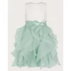 Monsoon Haljina za devojčice Lace Cancan Ruffle, Zelena
