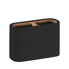NINFEA Prostostoječi kozarec, črna/bambus - Črna - 128x85x56 mm - Gedy - NINFEA - 24 - Bambus; Poliresin - Držalo za kozarec - Kvadratni - 128 - 85 - 56 - According to recommendation - 14