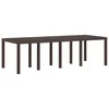 Vidaxl Vrtna miza Rjava 250 x 100 x 73 cm poli ratan