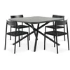 GOTHENBURG D120 sto siva + 4 HAGLEBU stolice crna
