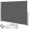 Springos Bočná markíza 350 X 180 CM čierno sivá AW0004