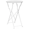 Bistro Stol Bijelo O 50 x 71 cm Čelik s prahom