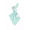 Bobono Plišasta igrača DOUDOU Zajček, dvostranska bombažna in minky - Chevron mint - bela